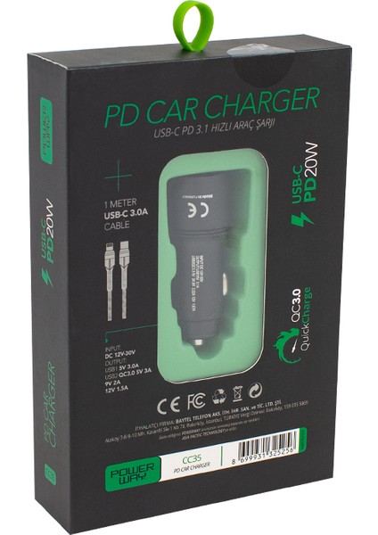 Özel Yeni̇ Nesi̇l Usb-C (Iphone To Type-C) Araç Şarj Seti̇ (PD18W) (4172) Fırsat!!! modelleri