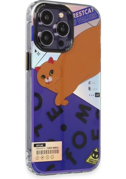 iPhone 14 Pro Max Kılıf Cat Desenli Kapak - Cat - 4 - PHN5361-9509
