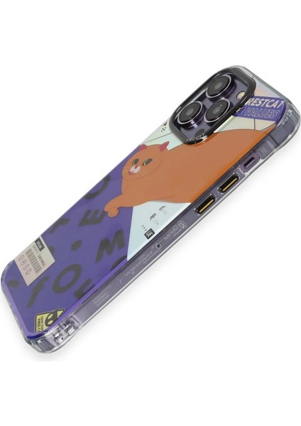 iPhone 14 Pro Max Kılıf Cat Desenli Kapak - Cat - 4 - PHN5361-9509