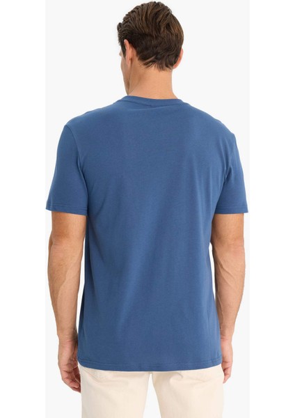 %100 Pamuk New Regular Fit Bisiklet Yaka Basic Düz Kısa Kollu Tişört V7699AZ25SP
