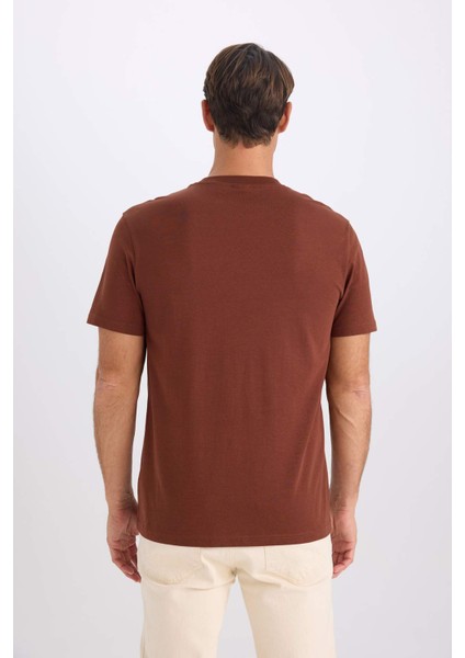 %100 Pamuk New Regular Fit Bisiklet Yaka Basic Düz Kısa Kollu Tişört V7699AZ25SP