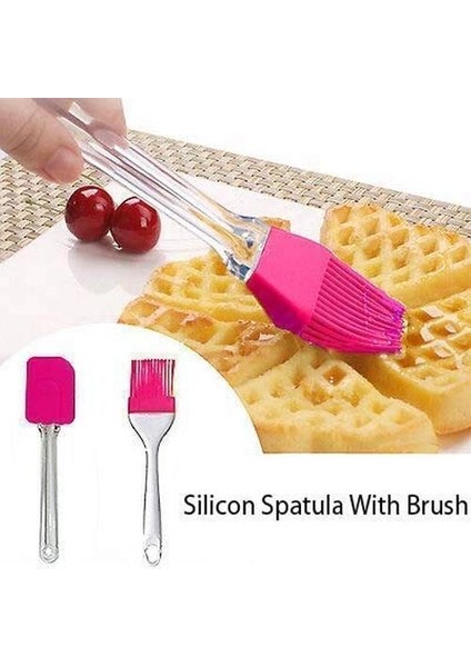Özel 2'li Silikon Pasta - Börek - Poğaça Yağ Fırçası ve Spatula Seti Fırsat!!!