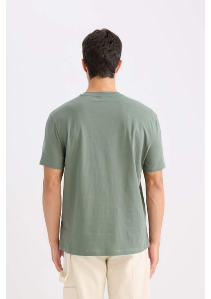 %100 Pamuk New Regular Fit Bisiklet Yaka Basic Düz Kısa Kollu Tişört V7699AZ25SP