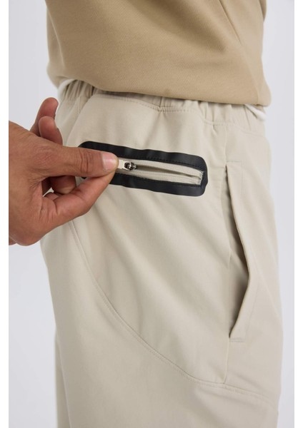 fit Slim Fit Dar Kesim Çift Cepli Fermuarlı Paça Dokuma JOGGER B2780AX25SP