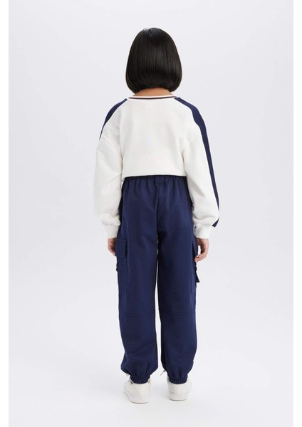 Kız Çocuk Paraşüt Kargo Jogger Paça Pamuklu Pantolon D7608A825SP