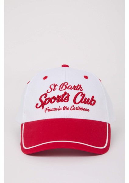 Kadın Etiket Baskılı Dokuma Beyzbol Basketbol Şapkası D7994AX25SM