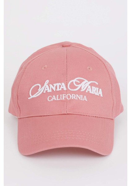 Kadın Etiket Baskılı Dokuma Beyzbol Basketbol Şapkası D7993AX25SM