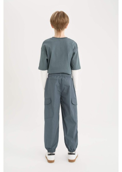 Erkek Çocuk Lastikli Paça Cepli Paraşüt Pantolon