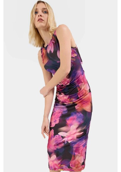 Tek Omuzlu Midi Kalem Elbise Örme Kumaş Bodycon Günlük Şık Rahat Kullanım Seçkin Malzeme fiyatları