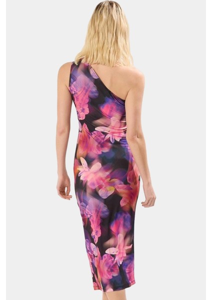 Tek Omuzlu Midi Kalem Elbise Örme Kumaş Bodycon Günlük Şık Rahat Kullanım Seçkin Malzeme modelleri