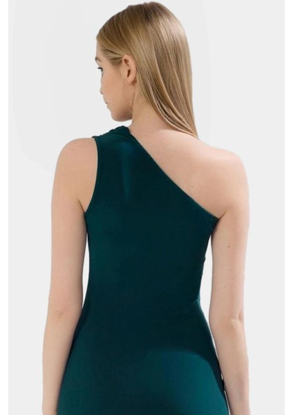 Tek Omuzlu Midi Kalem Elbise Örme Kumaş Bodycon Günlük Şık Rahat Kullanım Seçkin Malzeme modelleri