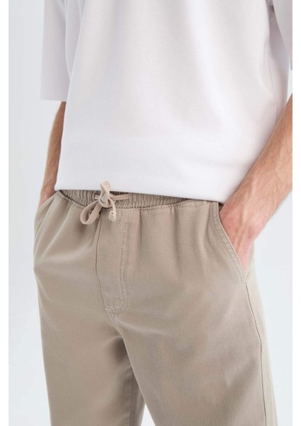 %100 Pamuk Bol Rahat Kesim Wide Leg Geniş Paça Yazlık Keten Görünümlü Pantolon D7285AX25SP