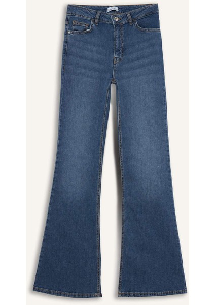 Mia Yüksek Bel Geniş Paça Jean Pantolon D6640AX25SP