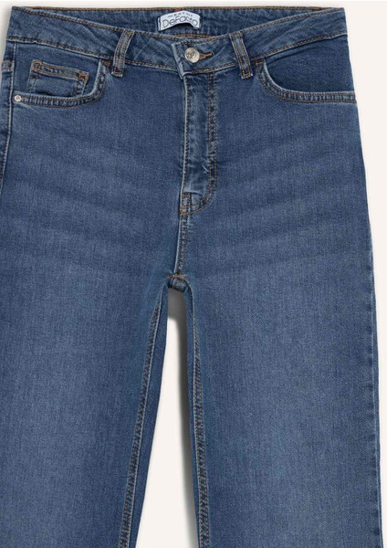 Mia Yüksek Bel Geniş Paça Jean Pantolon D6640AX25SP