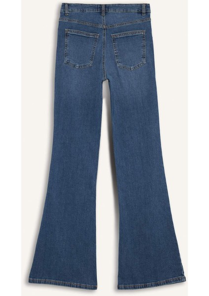 Mia Yüksek Bel Geniş Paça Jean Pantolon D6640AX25SP