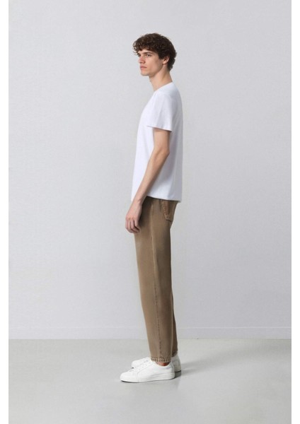 %100 Pamuk 90's Slim Fit Dar Kalıp Normal Bel Dar Paça Yıkamalı Jean Pantolon D8758AX24AU
