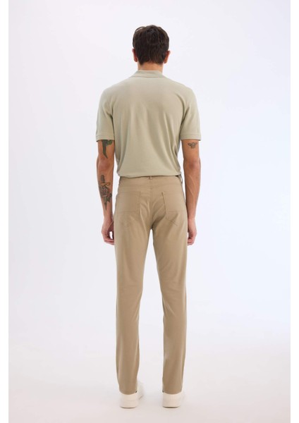 Yazlık Gabardin Chino Kanvas Pantolon Slim Fit Dar Kesim Dar Paça Cepli B2089AX25SP