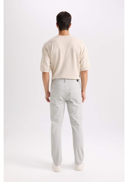 Yazlık Gabardin Chino Kanvas Pantolon Slim Fit Dar Kesim Dar Paça Cepli B2089AX25SP