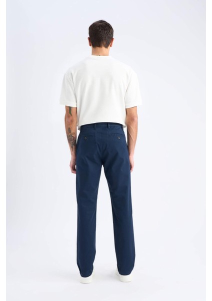 Regular Fit Normal Kesim Yazlık Düz Paça Chino Kanvas Pantolon D7349AX25SP