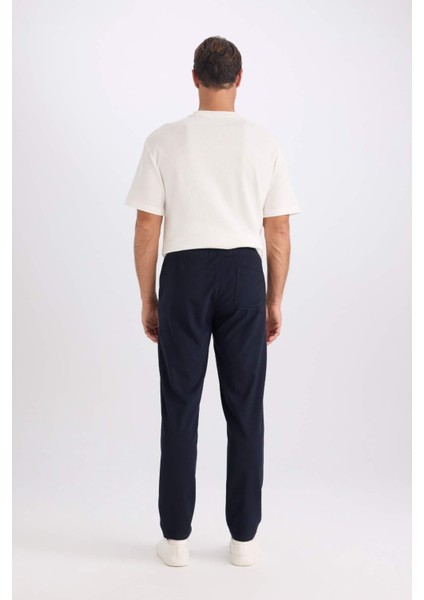 Jogger Beli Bağcıklı Cepli Düz Paça Pantolon D8639AX24AU