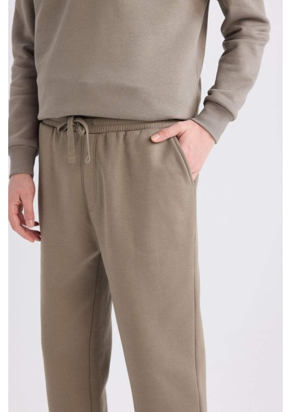 Regular Fit Eşofman Altı İçi Polarlı Basic Düz Cepli Beli Bağcıklı Düz Paça D7836AX25SP