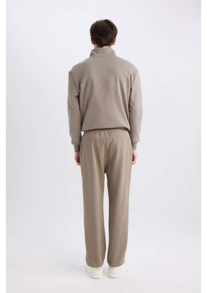 Regular Fit Eşofman Altı İçi Polarlı Basic Düz Cepli Beli Bağcıklı Düz Paça D7836AX25SP