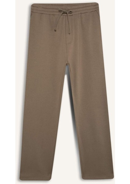 Regular Fit Eşofman Altı İçi Polarlı Basic Düz Cepli Beli Bağcıklı Düz Paça D7836AX25SP