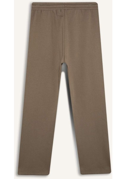 Regular Fit Eşofman Altı İçi Polarlı Basic Düz Cepli Beli Bağcıklı Düz Paça D7836AX25SP