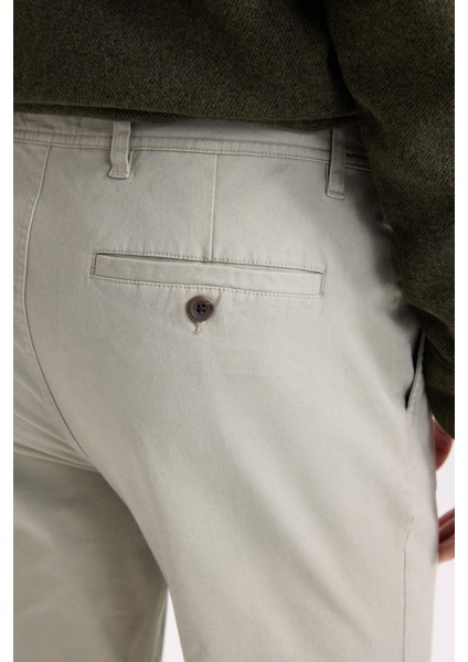 Regular Fit Normal Kesim Yazlık Düz Paça Chino Kanvas Pantolon D7349AX25SP