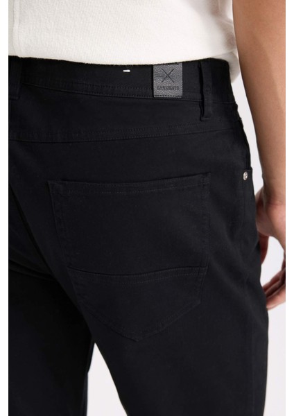 Yazlık Gabardin Chino Kanvas Pantolon Slim Fit Dar Kesim Dar Paça Cepli