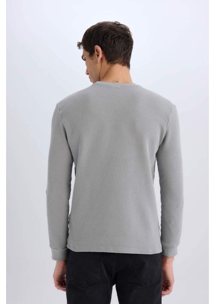 Boxy Fit Bisiklet Yaka Pamuklu Basic Düz Kısa Kollu Tişört D7504AX25SP