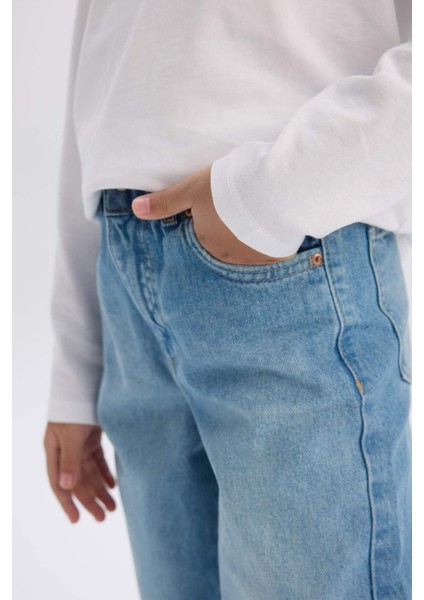 Kız Çocuk Wide Leg Geniş Paça Jean Pantolon D9157A825SP