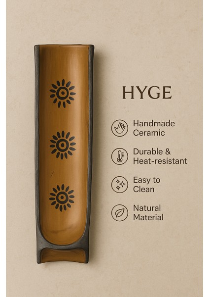 Dekoratif Seramik Tütsülük / Ceramic Incense Holder - Güneş Desenli & Estetik Tasarım