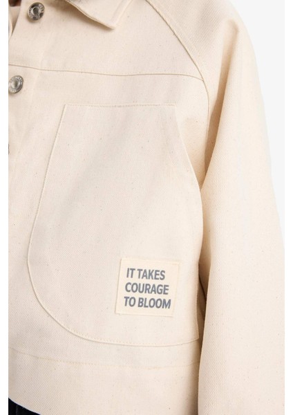 Kız Çocuk Crop Pamuklu Uzun Kollu Gömlek Ceket D9147A825SP