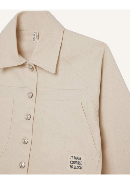 Kız Çocuk Crop Pamuklu Uzun Kollu Gömlek Ceket D9147A825SP