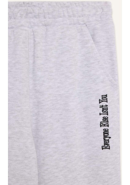 Kız Çocuk Beli Paçası Lastikli Baskılı Jogger Eşofman Altı D9688A825SP
