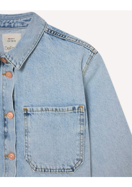 Kız Çocuk Pamuklu Jean Ceket D9699A825SP