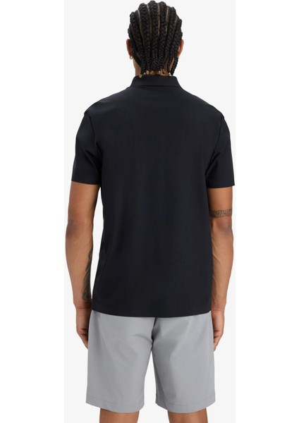 Fit Esnek Kumaş Standart Fit Polo Yaka Sporcu Kısa Kollu Siyah Tişört D9244AX25SP
