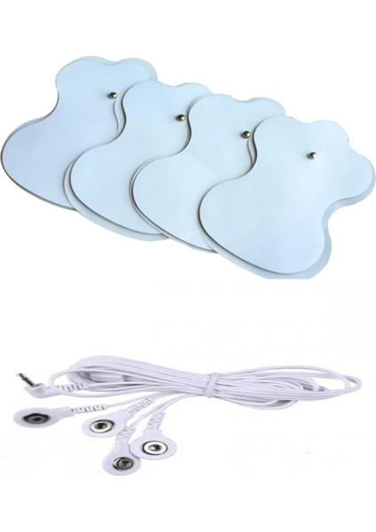 4 Adet Çıtçıtlı Tens Pedi ve 4 Uçlu Tens Kablosu Seti modelleri