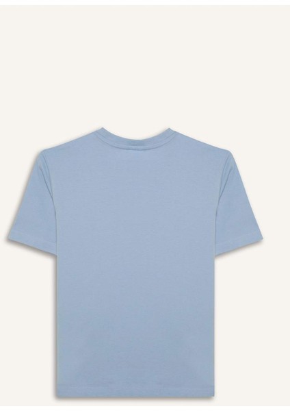 Erkek Çocuk Bisiklet Yaka Baskılı Kısa Kollu Tişört E0076A825SM