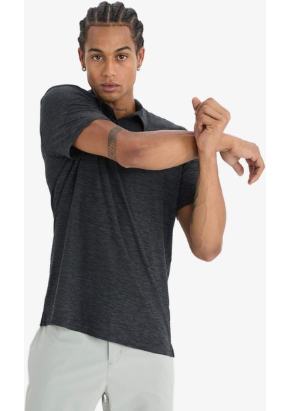 Defactofit Standart Fit Sporcu Kısa Kollu Polo TIŞÖRT D9241AX25SP