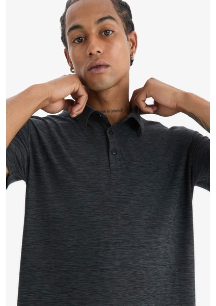 Defactofit Standart Fit Sporcu Kısa Kollu Polo TIŞÖRT D9241AX25SP