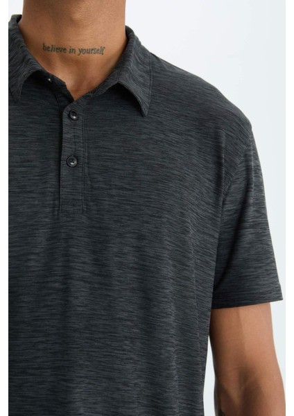 Defactofit Standart Fit Sporcu Kısa Kollu Polo TIŞÖRT D9241AX25SP