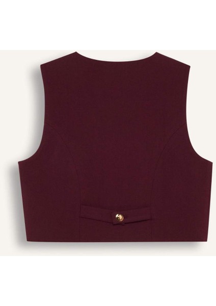X Sorbe Regular Fit V Yaka Düğmeli Blazer Yelek D9928AX24AU