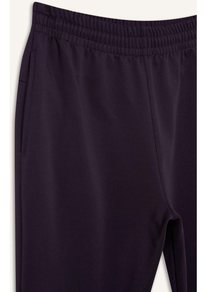 Fit Sporcu Jogger Eşofman Altı Standart Fit Basic Düz Cepli Beli Paçası Lastikli D3742AX24WN