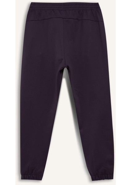 Fit Sporcu Jogger Eşofman Altı Standart Fit Basic Düz Cepli Beli Paçası Lastikli D3742AX24WN