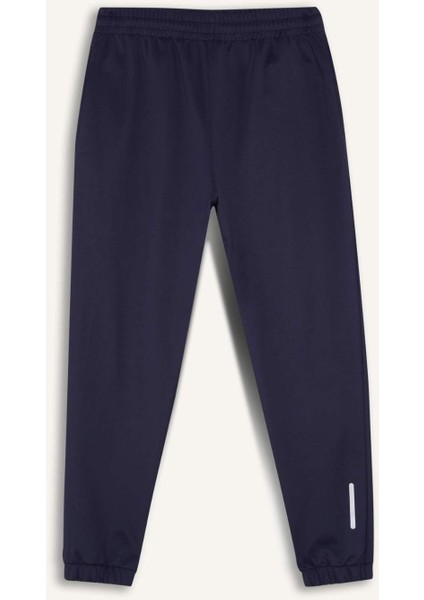 Fit Sporcu Jogger Eşofman Altı Standart Fit Basic Düz Cepli Beli Paçası Lastikli D3742AX24WN