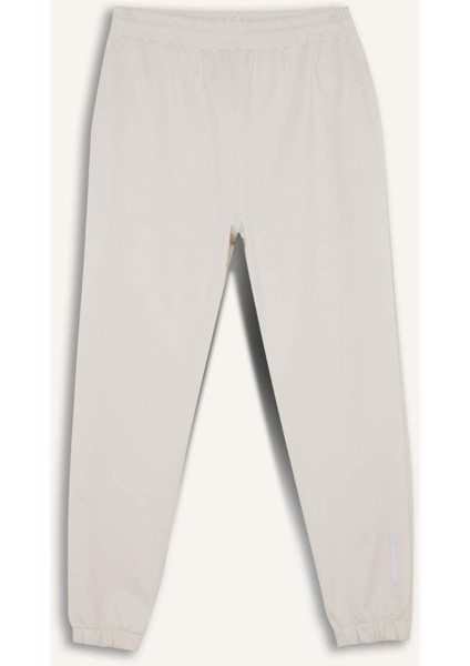 Fit Sporcu Jogger Eşofman Altı Standart Fit Basic Düz Cepli Beli Paçası Lastikli D3742AX24WN