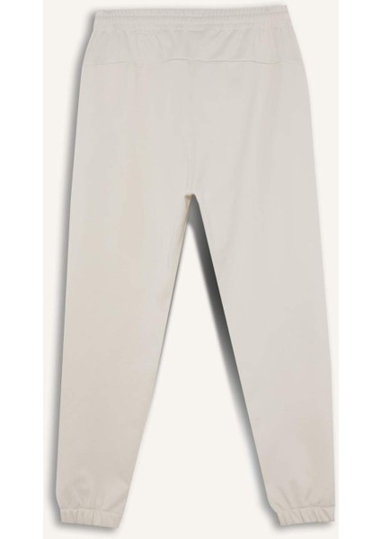 Fit Sporcu Jogger Eşofman Altı Standart Fit Basic Düz Cepli Beli Paçası Lastikli D3742AX24WN