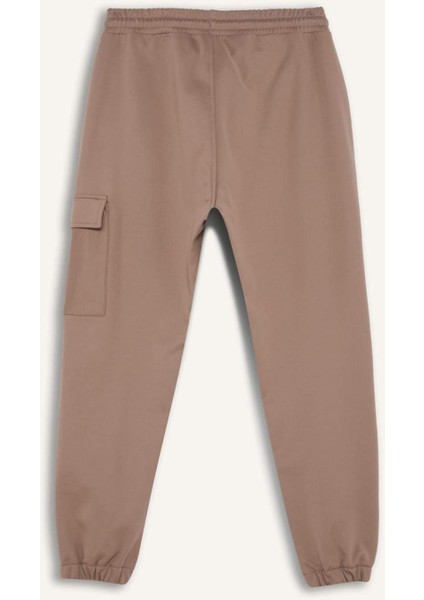 Fit Sporcu Jogger Eşofman Altı Standart Fit Üç Cepli Beli Bağcıklı Lastikli Paça D3741AX24WN